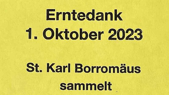 Danken und Teilen - Erntedank-Aktion in St. Karl Borromäus